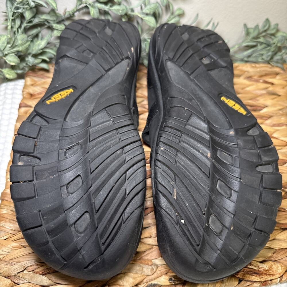 Keen Womens Black Leather Strap Clog Mary Jane Shoes Sz US 9 EU 39.5 Comfort - Picture 10 of 13